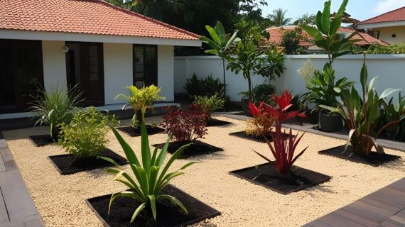 Taman Kering Outdoor Tahan Cuaca, dan Minim Perawatan untuk Area Luar Ruangan